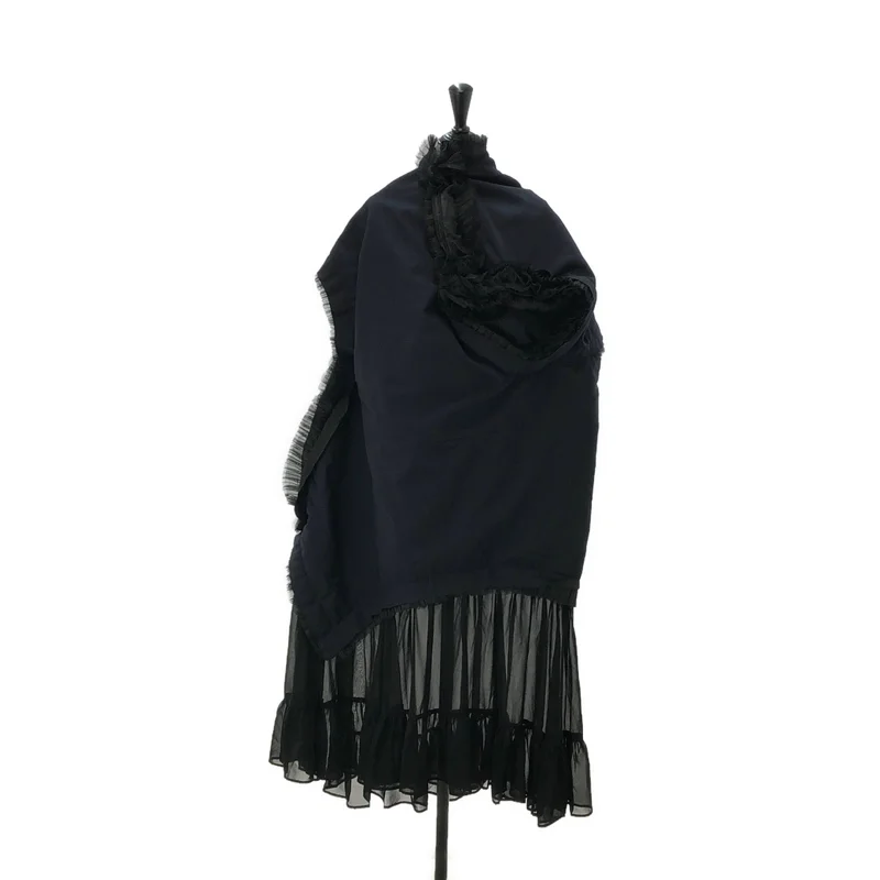 COMME des GARCONS / コムデギャルソン | 2018AW | シアー切り替え フリルレース ノースリーブ パデッドワンピース | M | レディース