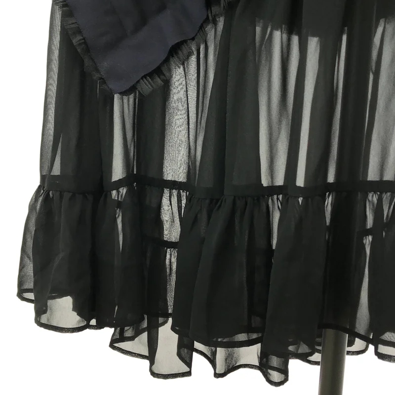COMME des GARCONS / コムデギャルソン | 2018AW | シアー切り替え フリルレース ノースリーブ パデッドワンピース | M | レディース