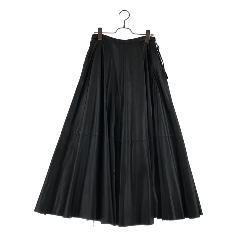 MM6 Maison Margiela / エムエムシックスメゾンマルジェラ | 2021SS | エコレザー サイドジップ フレアスカート | 38 | レディース