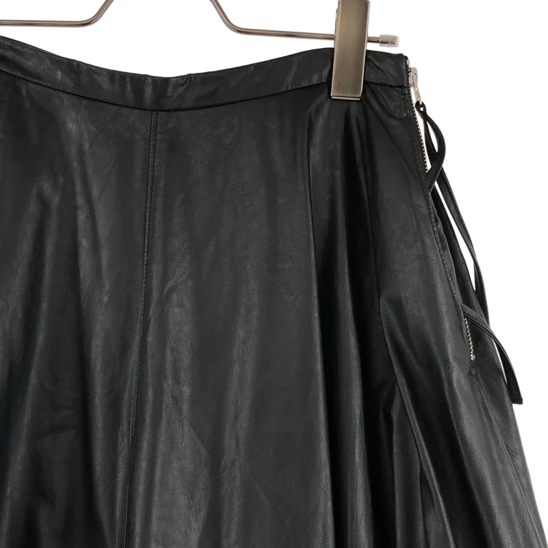 MM6 Maison Margiela / エムエムシックスメゾンマルジェラ | 2021SS | エコレザー サイドジップ フレアスカート | 38 | レディース