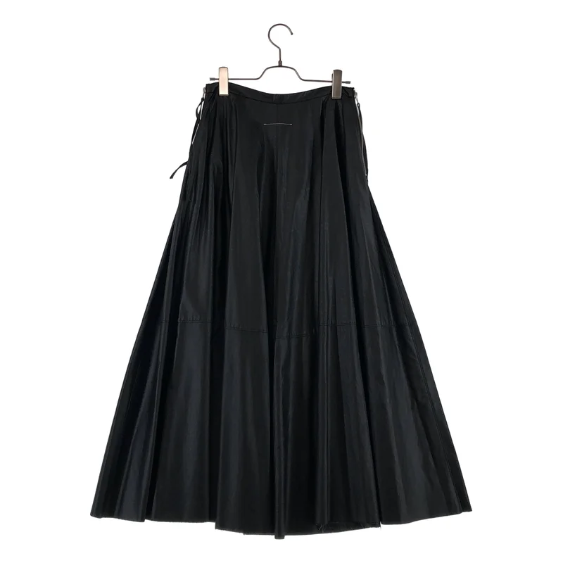 MM6 Maison Margiela / エムエムシックスメゾンマルジェラ | 2021SS | エコレザー サイドジップ フレアスカート | 38 | レディース