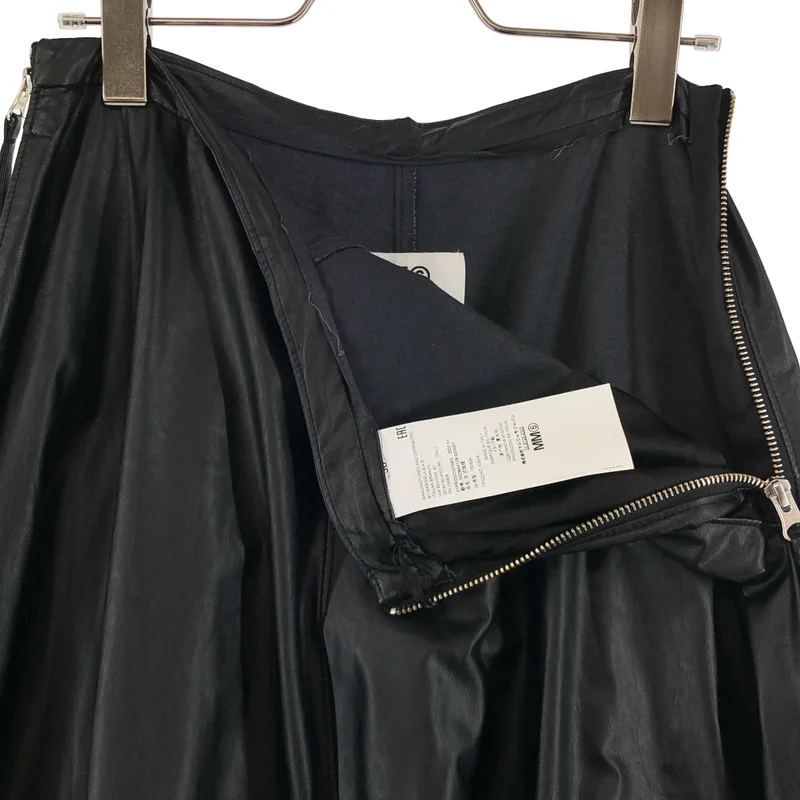 MM6 Maison Margiela / エムエムシックスメゾンマルジェラ | 2021SS | エコレザー サイドジップ フレアスカート | 38 | レディース