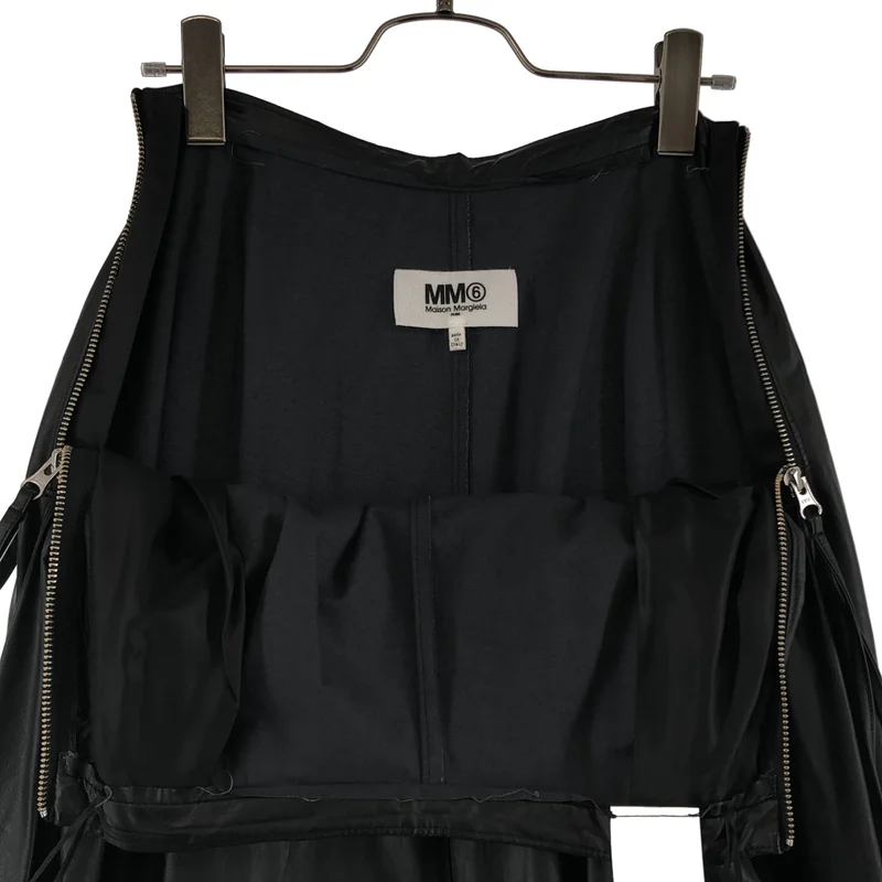 MM6 Maison Margiela / エムエムシックスメゾンマルジェラ | 2021SS | エコレザー サイドジップ フレアスカート | 38 | レディース