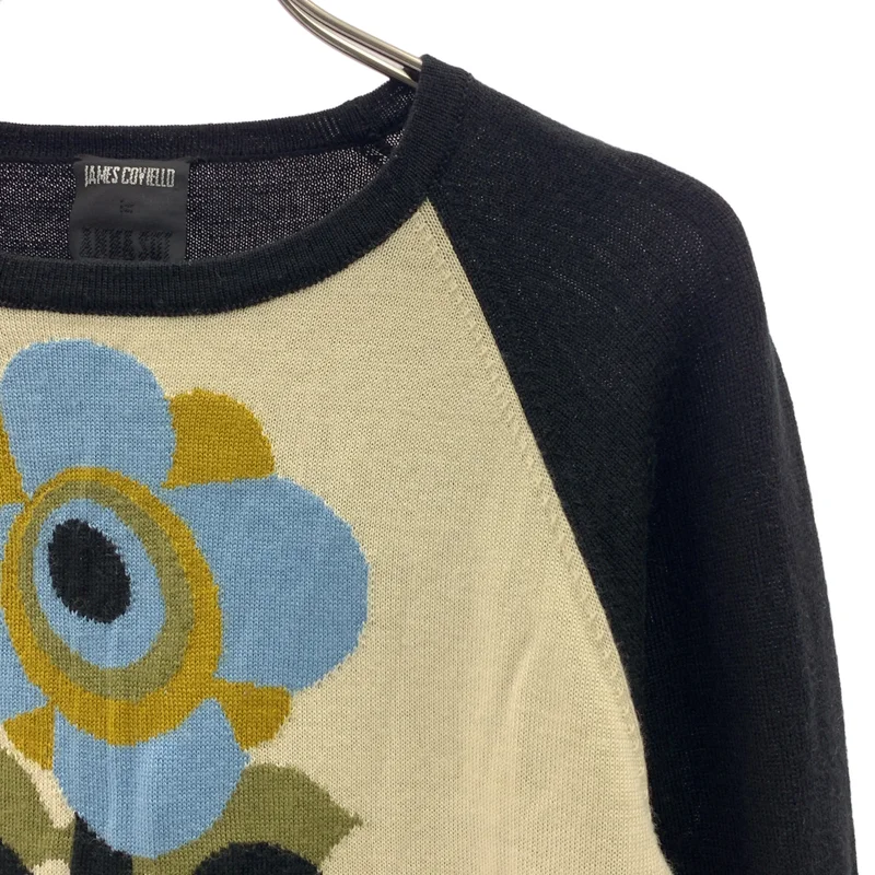 ANNA SUI / アナスイ | × JAMES COVIELLO ウール混 フラワーデザイン ニット | P/S | レディース