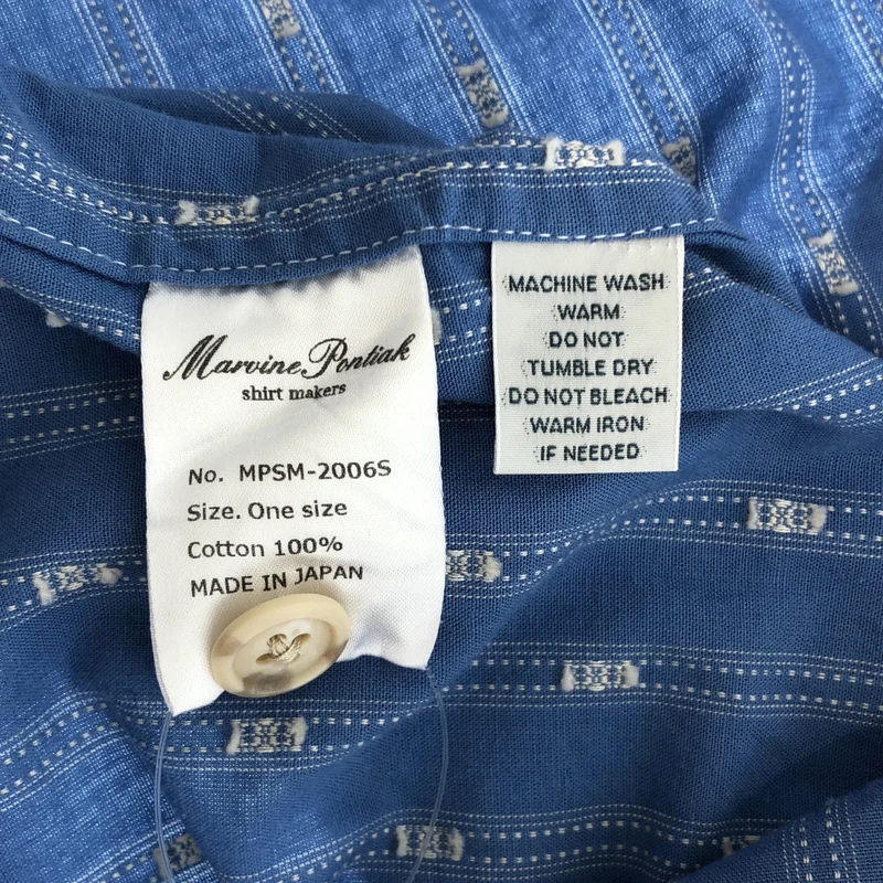 Marvine Pontiak Shirt Makers / マービンポンティアック | 2026SS | Cover All SH / カバーオールシャツ | One size | メンズ