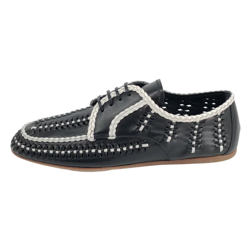 PRADA / プラダ | レザー バイカラー イントレチャート シューズ | 38 | レディース