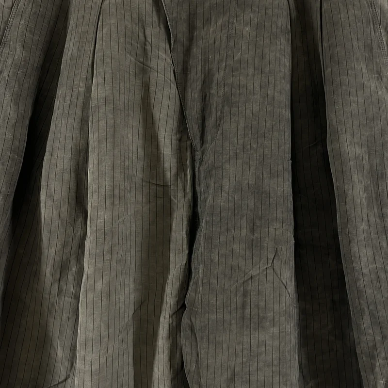 ziggy chen / ジギーチェン | 2026SS | DROP-CROTCHED PLEATED TROUSERS / ストライプ 2タック ワイドパンツ / 裏地付き | 44 | メンズ
