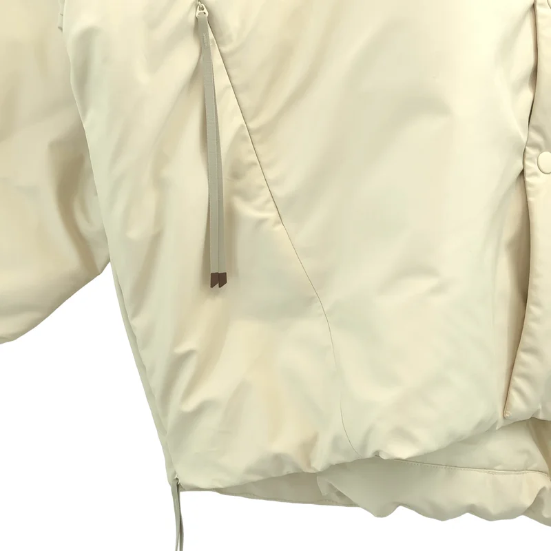 HYKE / ハイク | NYLON OXFORD COLLARLESS BIG JACKET / ナイロン オックスフォード カラーレス ビッグジャケット | 1 | レディース