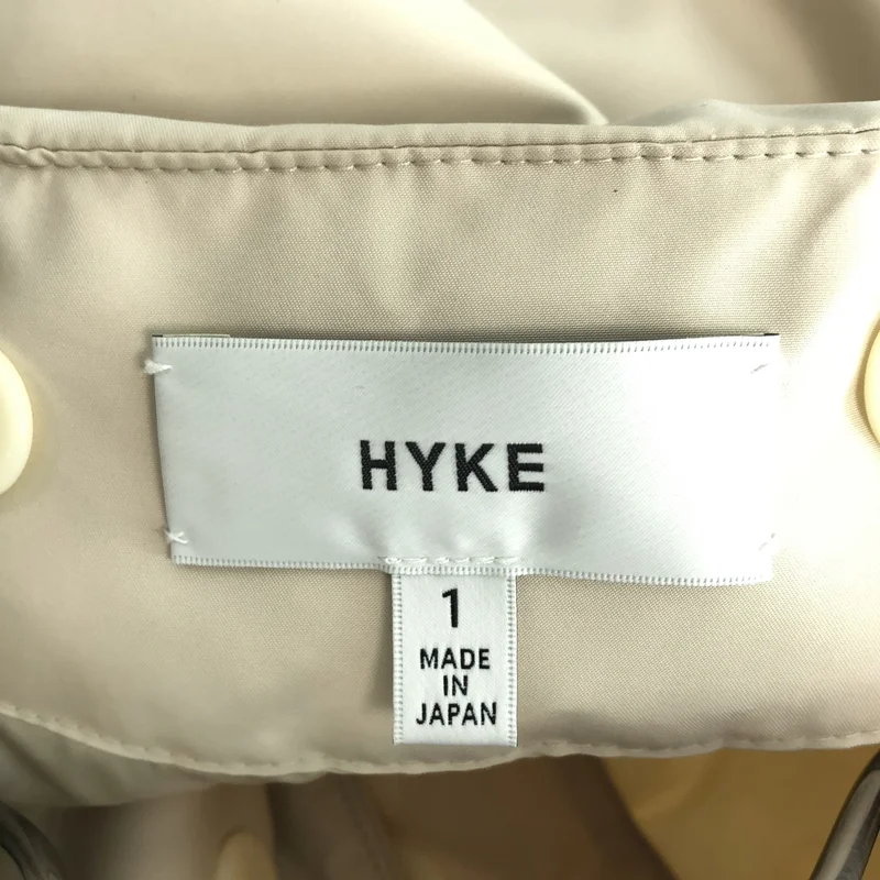 HYKE / ハイク | NYLON OXFORD COLLARLESS BIG JACKET / ナイロン オックスフォード カラーレス ビッグジャケット | 1 | レディース