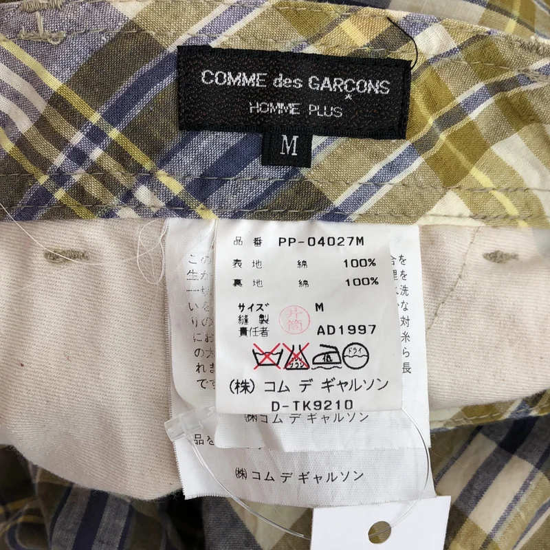 COMME des GARCONS HOMME PLUS / コムデギャルソンオムプリュス | 1997AW | チェック パンツ PP-04027M | M | メンズ