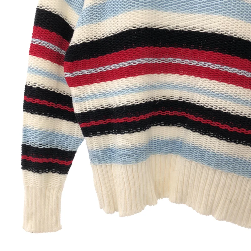 THOM BROWNE / トムブラウン | コットン ボーダー プルオーバー ニット | 1 | メンズ
