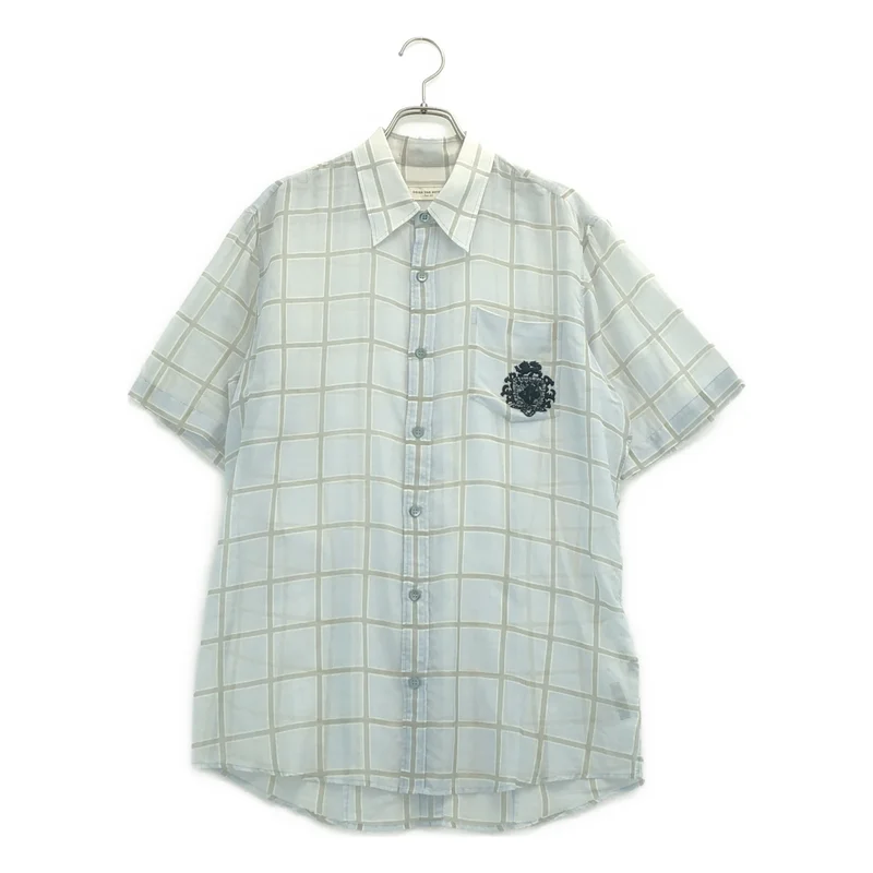 DRIES VAN NOTEN / ドリスヴァンノッテン | チェック シャツ_半袖 73-05-11-05005 | 48 | メンズ