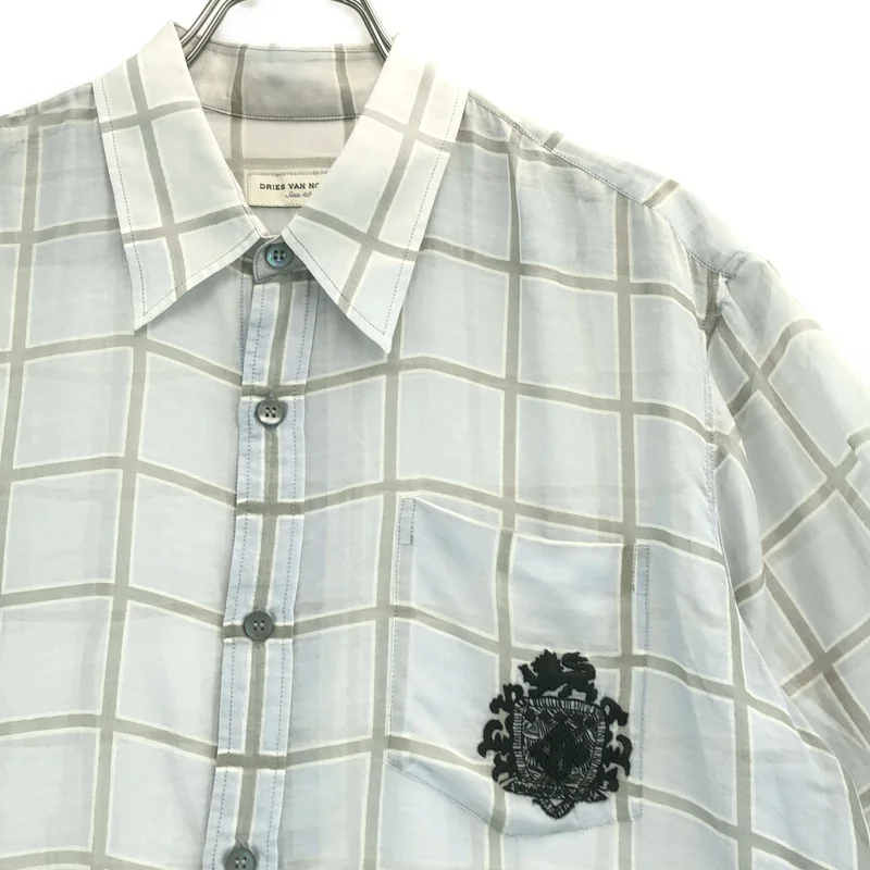 DRIES VAN NOTEN / ドリスヴァンノッテン | チェック シャツ_半袖 73-05-11-05005 | 48 | メンズ