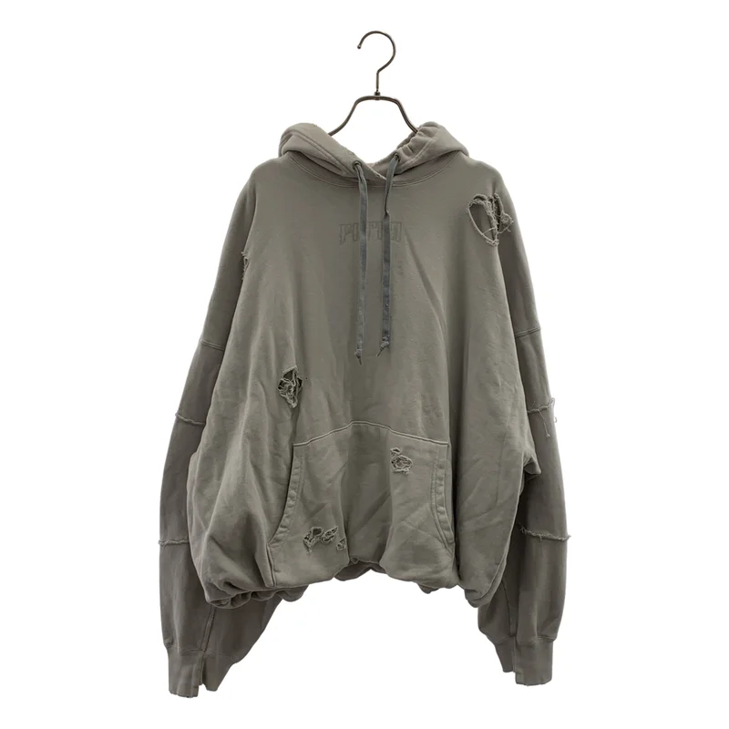 PRANK PROJECT / プランクプロジェクト | FAITH Damage Hoodie / ダメージ加工 オーバーシルエット スウェット トレーナー | F | レディース