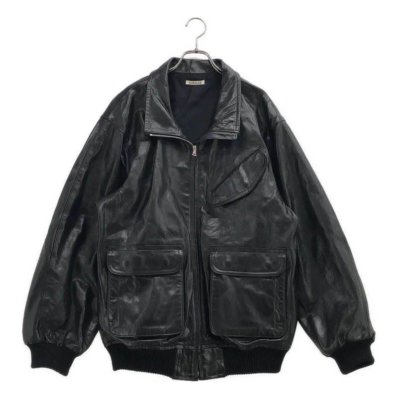 AURALEE / オーラリー | 2025AW | LAMB LEATHER ZIP BLOUSON ジャケット | 4 | メンズ