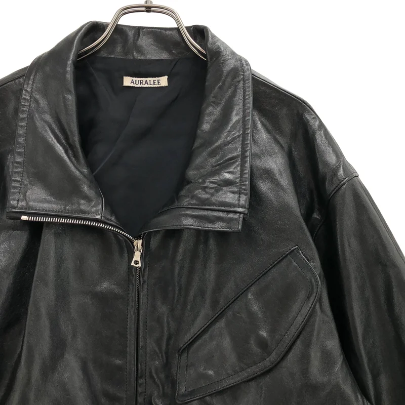 AURALEE / オーラリー | 2025AW | LAMB LEATHER ZIP BLOUSON ジャケット | 4 | メンズ