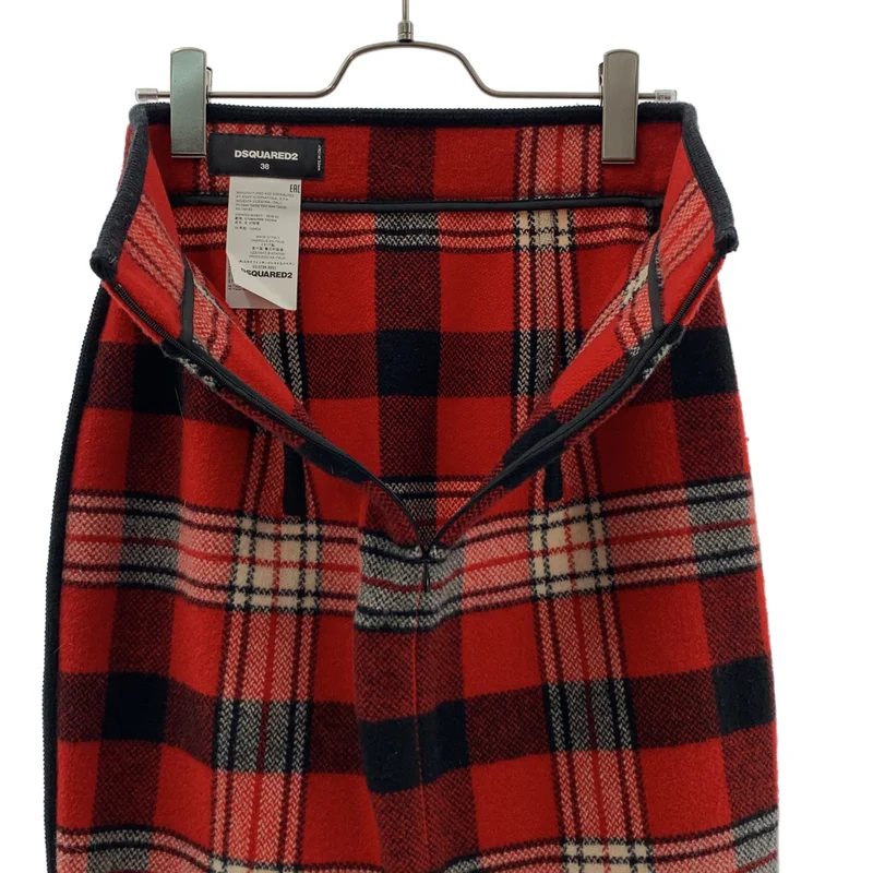 DSQUARED2 / ディースクエアード | ウール チェック スカート | 38 | レディース