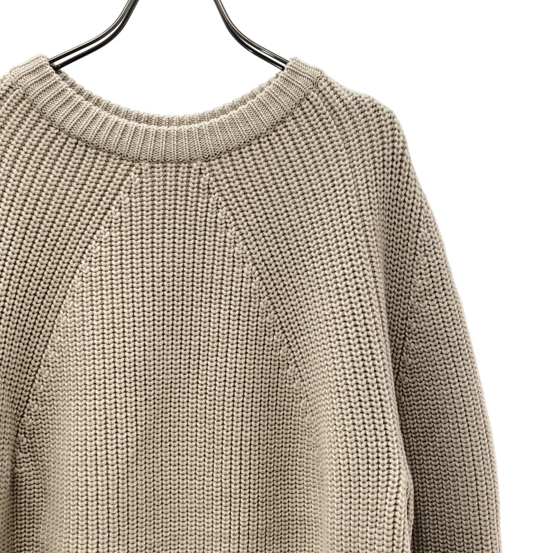 BATONER / バトナー | SIGNATURE CREW NECK / ウール 5ゲージ シグニチャー 畦編み クルーネックニット | 4 | メンズ