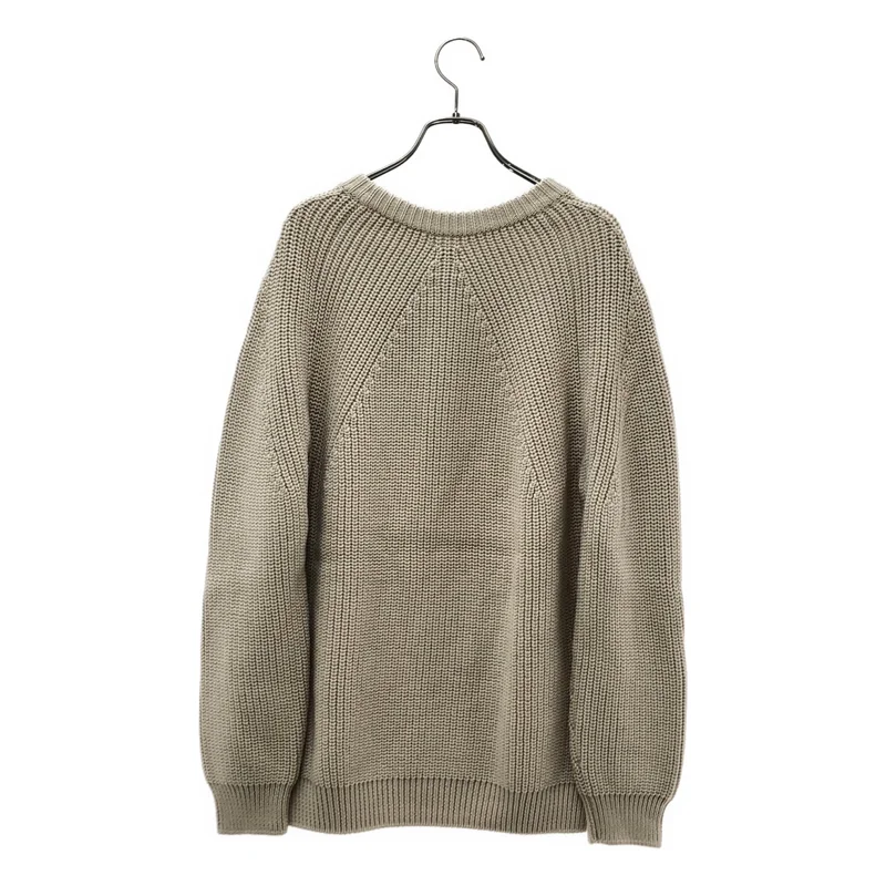 BATONER / バトナー | SIGNATURE CREW NECK / ウール 5ゲージ シグニチャー 畦編み クルーネックニット | 4 | メンズ