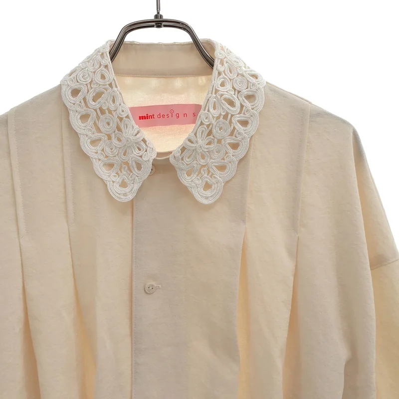 mint designs / ミントデザインズ | LACE COLLAR BLOUSON シャツ | 2 | レディース