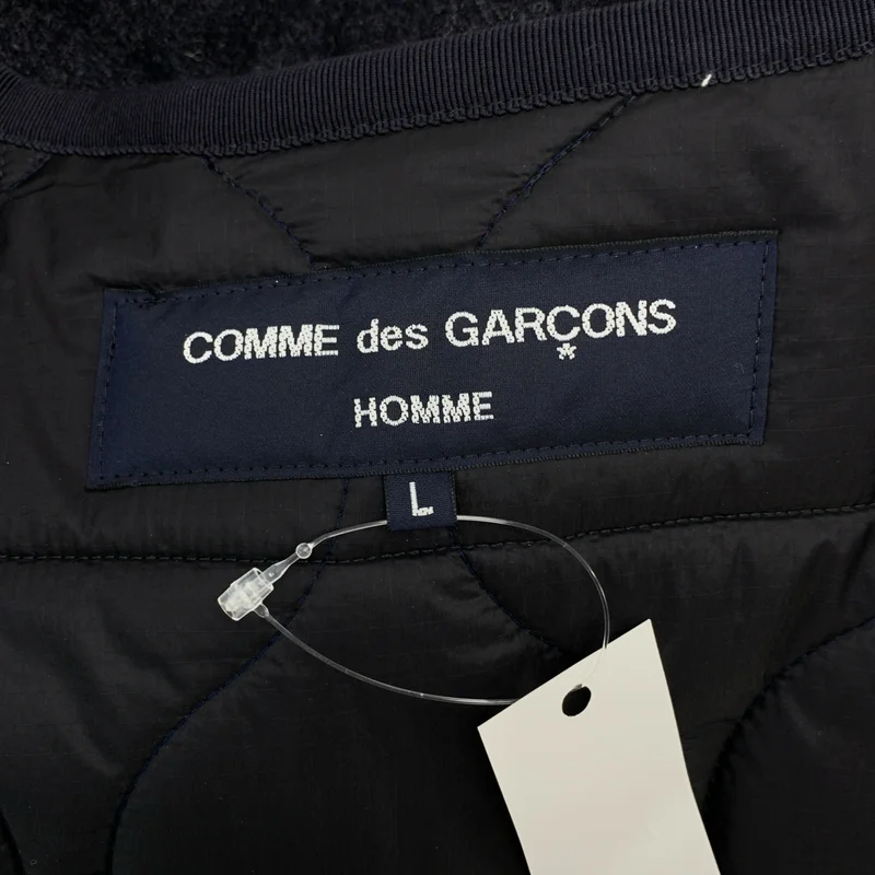 COMME des GARCONS HOMME / コムデギャルソンオム | 2023AW | ウール キルティング ジップ ノーカラー ベスト | L | メンズ