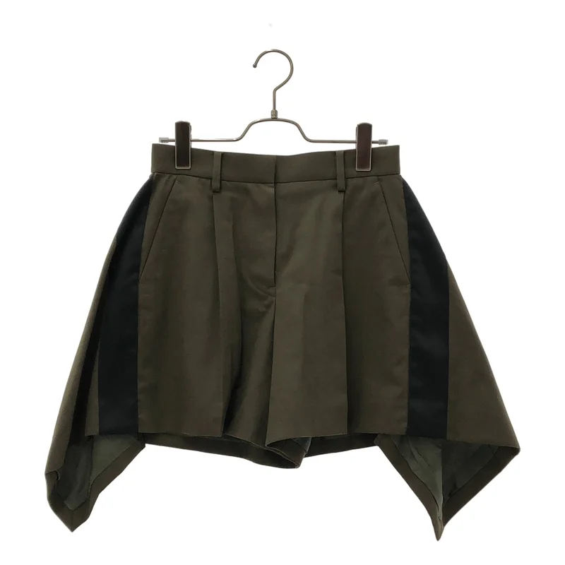 sacai / サカイ | サイドライン タック フレア ショートパンツ | 0 | レディース