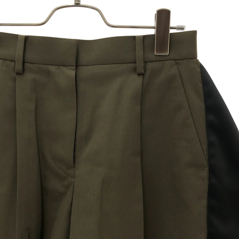 sacai / サカイ | サイドライン タック フレア ショートパンツ | 0 | レディース
