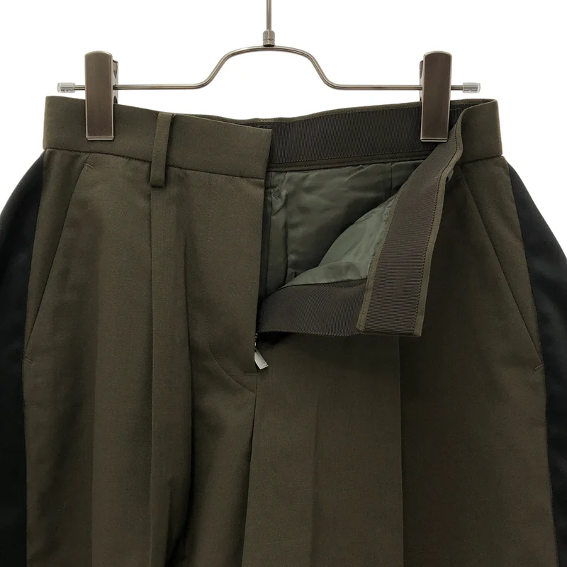 sacai / サカイ | サイドライン タック フレア ショートパンツ | 0 | レディース
