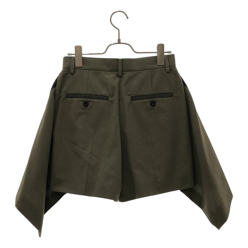sacai / サカイ | サイドライン タック フレア ショートパンツ | 0 | レディース
