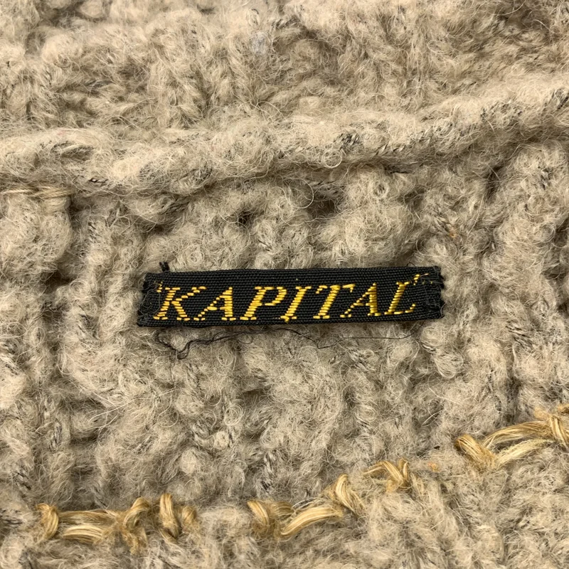 KAPITAL / キャピタル | 2トーン スリット ローゲージ ニット | M | メンズ