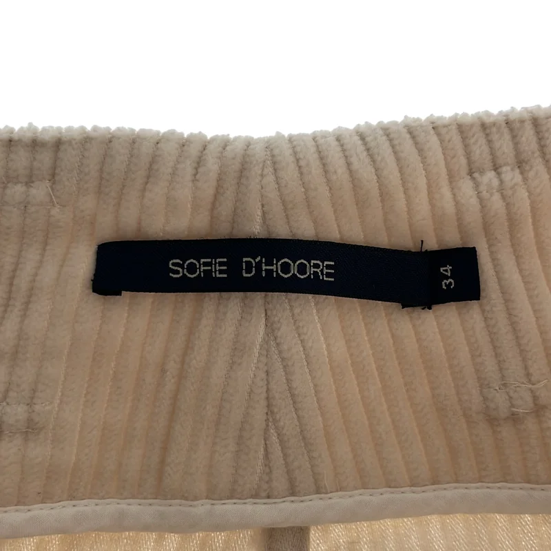SOFIE D'HOORE / ソフィードール | コットン コーデュロイ パンツ | 34 | レディース
