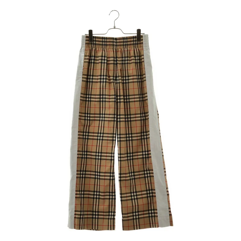 Burberry / バーバリー | コットン チェック サイドライン イージーパンツ | 38 | レディース