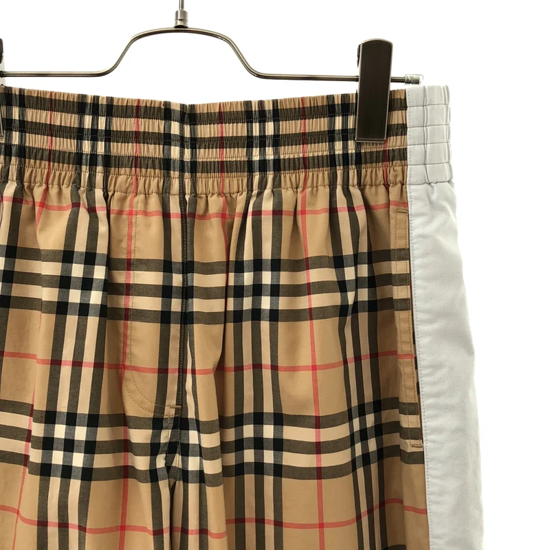 Burberry / バーバリー | コットン チェック サイドライン イージーパンツ | 38 | レディース