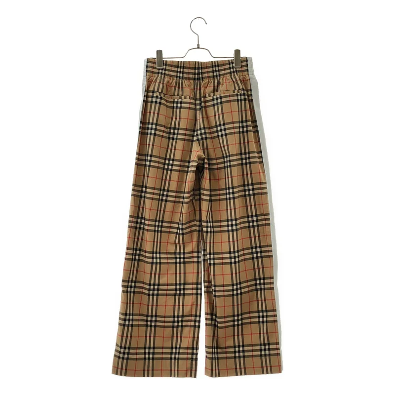 Burberry / バーバリー | コットン チェック サイドライン イージーパンツ | 38 | レディース