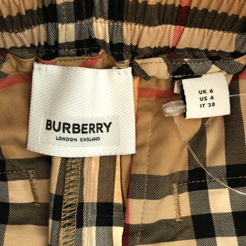 Burberry / バーバリー | コットン チェック サイドライン イージーパンツ | 38 | レディース