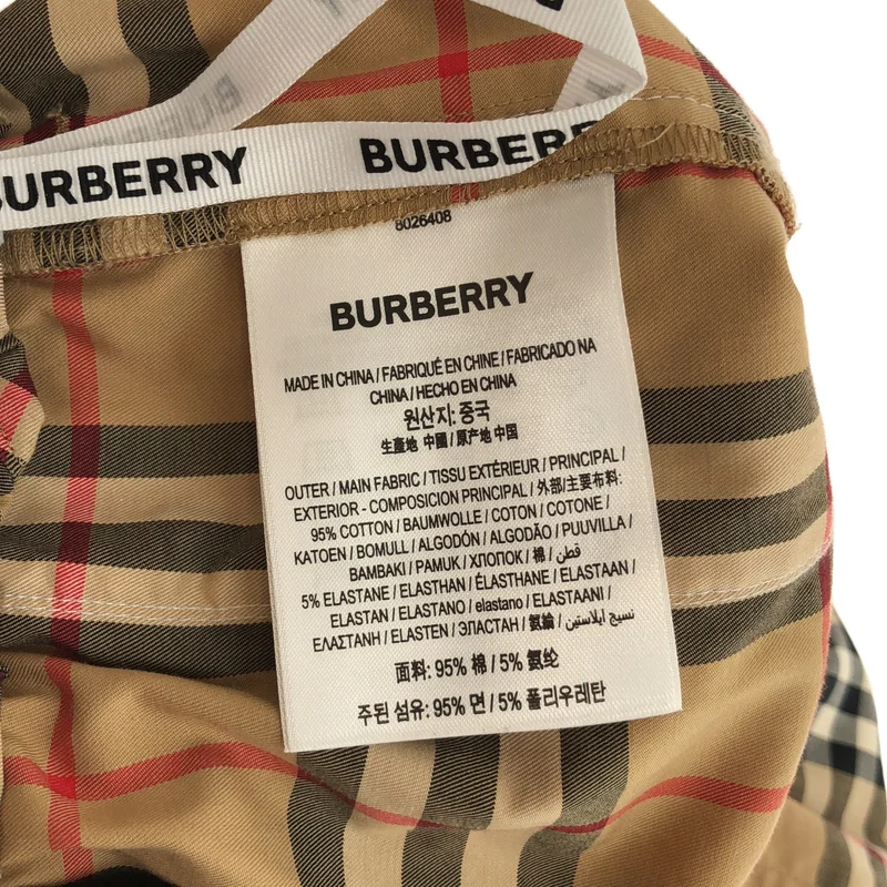 Burberry / バーバリー | コットン チェック サイドライン イージーパンツ | 38 | レディース