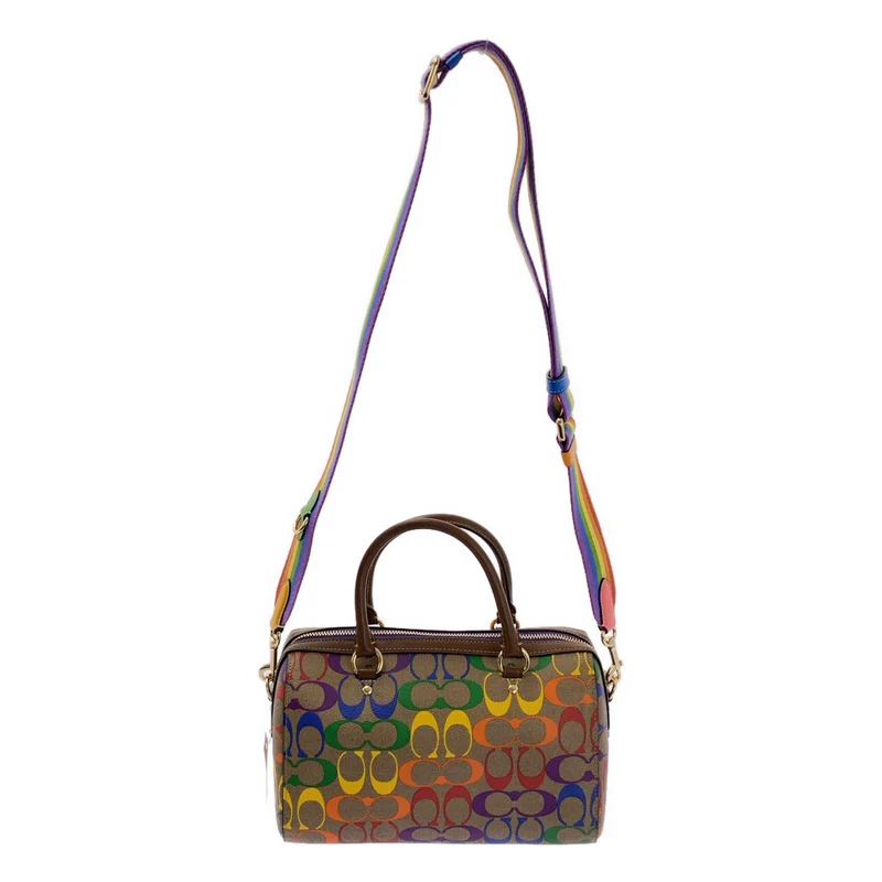 COACH / コーチ | Rowan Satchel / ローワン サッチェル 2way ショルダー付き シグネチャー ロゴ ハンドバッグ |