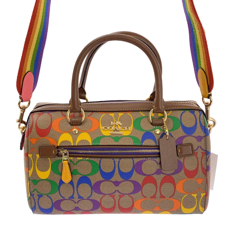 COACH / コーチ | Rowan Satchel / ローワン サッチェル 2way ショルダー付き シグネチャー ロゴ ハンドバッグ |
