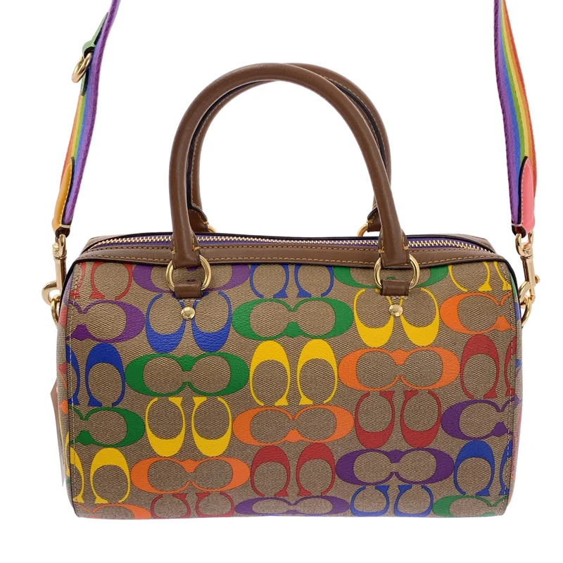 COACH / コーチ | Rowan Satchel / ローワン サッチェル 2way ショルダー付き シグネチャー ロゴ ハンドバッグ |