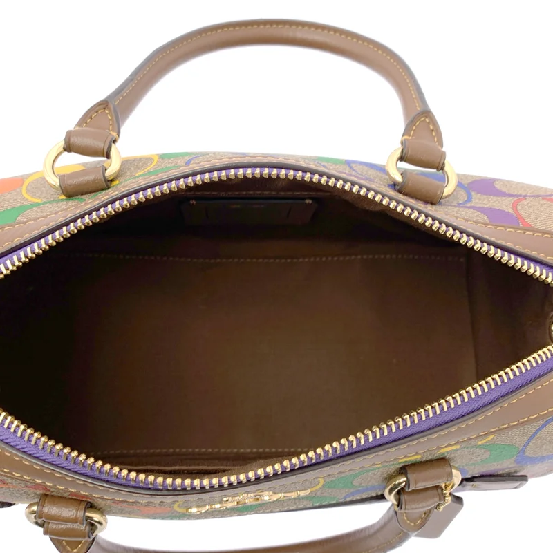 COACH / コーチ | Rowan Satchel / ローワン サッチェル 2way ショルダー付き シグネチャー ロゴ ハンドバッグ |