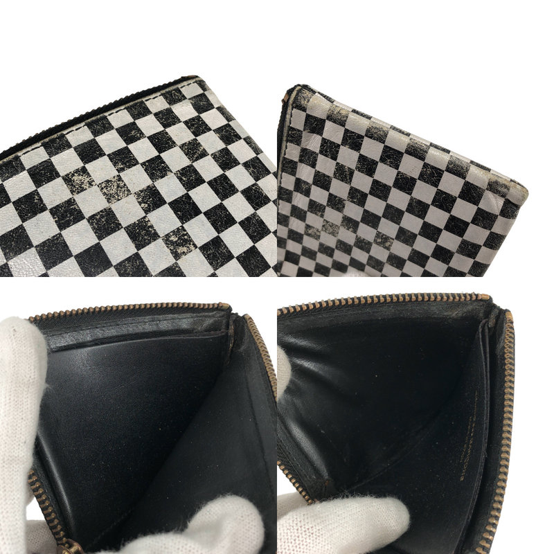 COMME des GARCONS / コムデギャルソン | チェッカーフラッグ L字ジップ ウォレット |