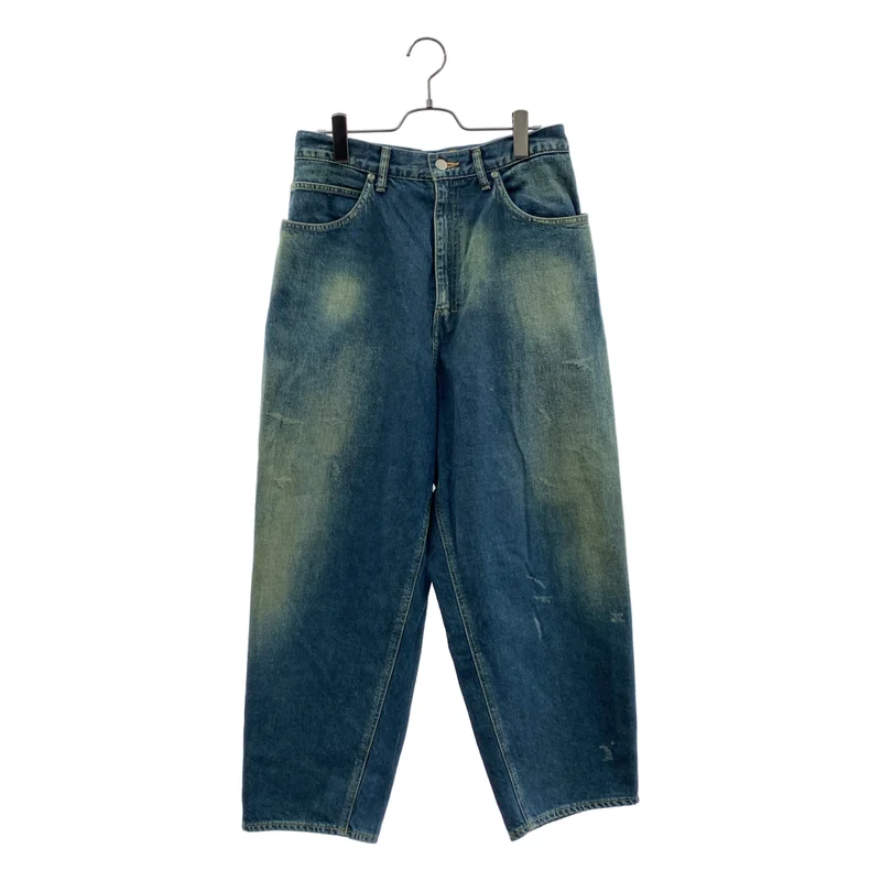 ANCELLM / アンセルム | LOOSE TAPERED 5P DENIM PANTS / ヴィンテージ加工 ワイド デニムパンツ | 1 | メンズ