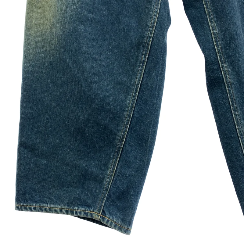 ANCELLM / アンセルム | LOOSE TAPERED 5P DENIM PANTS / ヴィンテージ加工 ワイド デニムパンツ | 1 | メンズ