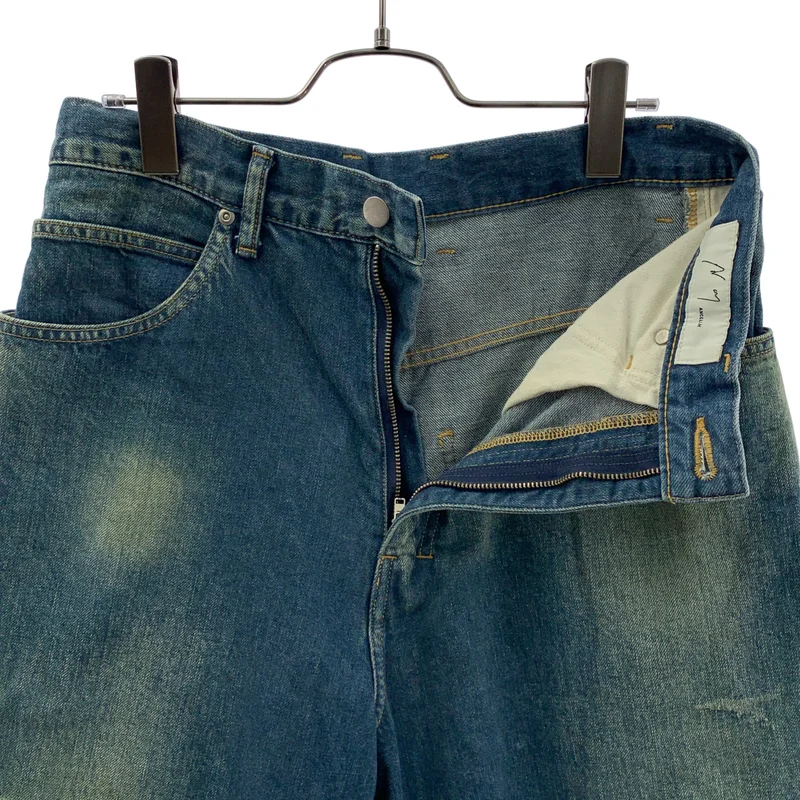 ANCELLM / アンセルム | LOOSE TAPERED 5P DENIM PANTS / ヴィンテージ加工 ワイド デニムパンツ | 1 | メンズ