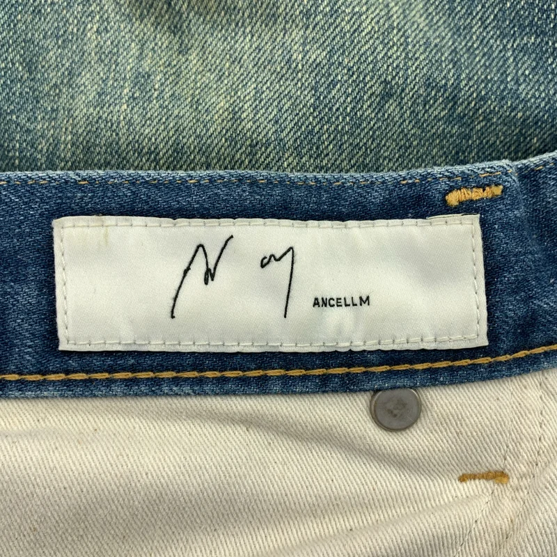 ANCELLM / アンセルム | LOOSE TAPERED 5P DENIM PANTS / ヴィンテージ加工 ワイド デニムパンツ | 1 | メンズ