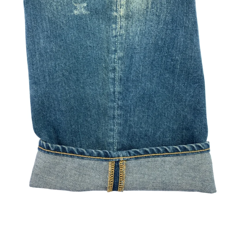 ANCELLM / アンセルム | LOOSE TAPERED 5P DENIM PANTS / ヴィンテージ加工 ワイド デニムパンツ | 1 | メンズ