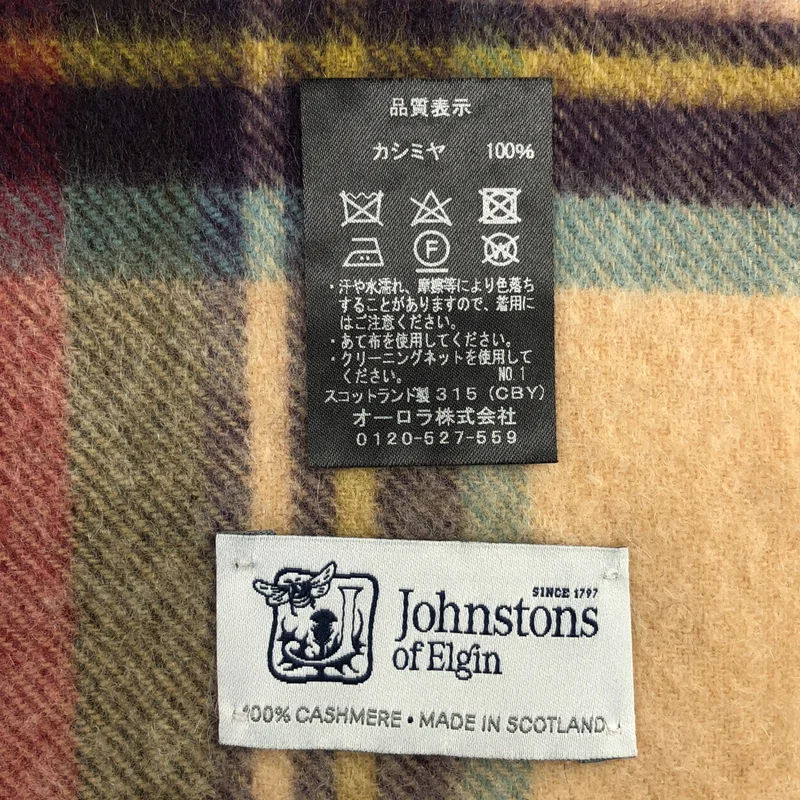 JOHNSTONS OF ELGIN / ジョンストンズオブエルガン | カシミヤ チェック マフラー |