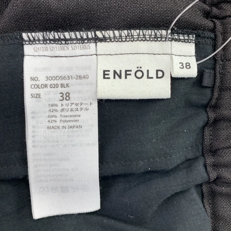 ENFOLD / エンフォルド | リネンライク リラックスワイド ゴムトラウザー | 38 | レディース