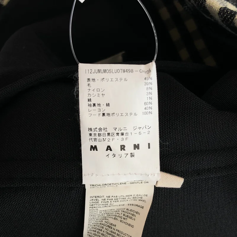 MARNI / マルニ | チェック フーデッド ジャケット 112JUMUM05LUOTW498-CHY06 | 48 | メンズ