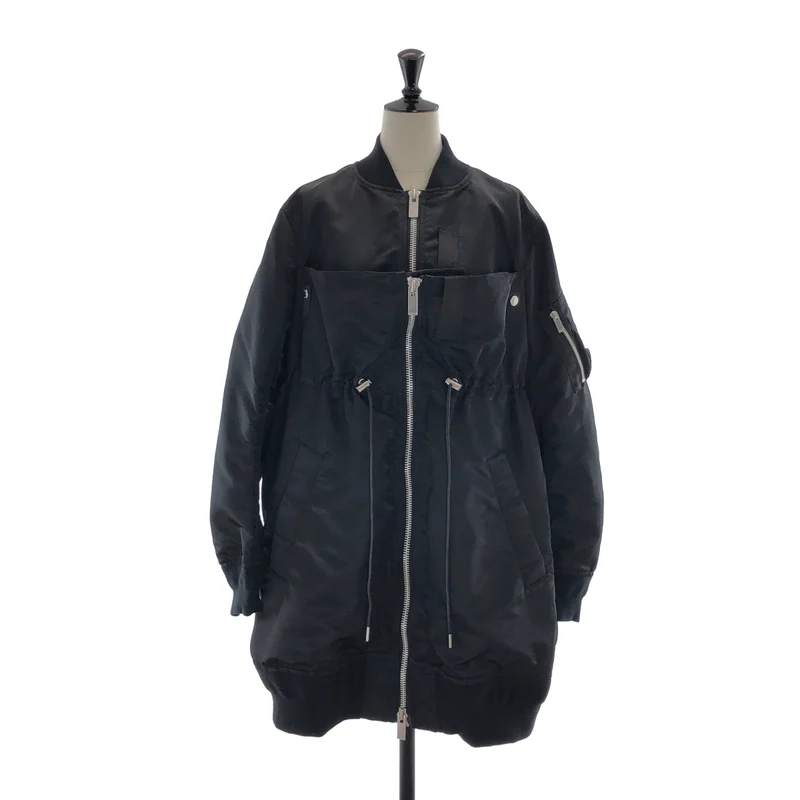 sacai / サカイ | NYLON TWILl BLOUSON MA‐1 ナイロン ツイル ブルゾン ジャケット | 3 | レディース